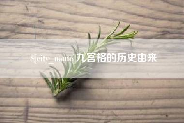 新野九宫格的历史由来