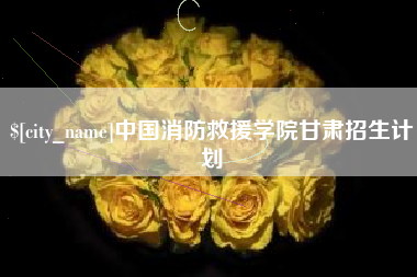 新野中国消防救援学院甘肃招生计划