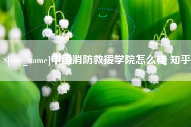 新野中国消防救援学院怎么样 知乎