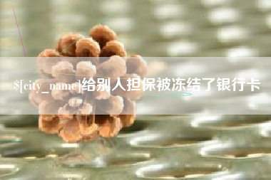 新野给别人担保被冻结了银行卡
