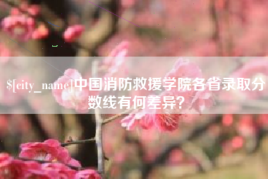 新野中国消防救援学院各省录取分数线有何差异？