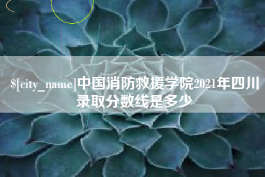 新野中国消防救援学院2021年四川录取分数线是多少