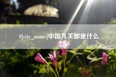 新野中国九关都是什么