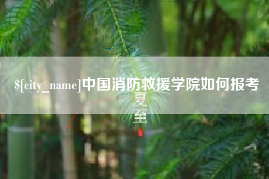 新野中国消防救援学院如何报考