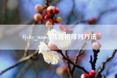 新野九宫格排列方法