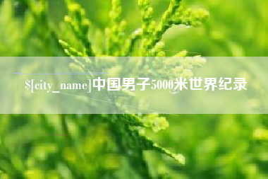 新野中国男子5000米世界纪录