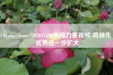 新野20204x100米接力赛视频-将领先优势进一步扩大