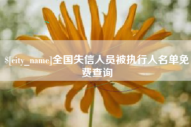 新野全国失信人员被执行人名单免费查询