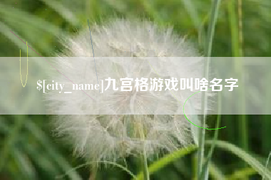 新野九宫格游戏叫啥名字