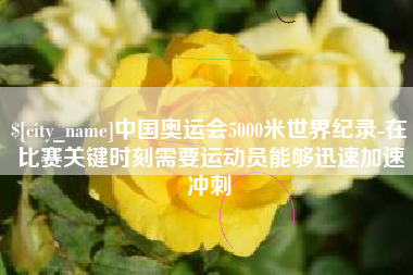 新野中国奥运会5000米世界纪录-在比赛关键时刻需要运动员能够迅速加速冲刺