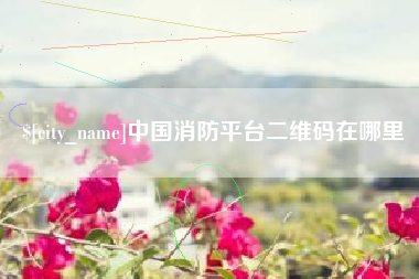 新野中国消防平台二维码在哪里