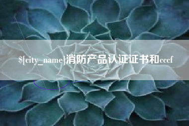 新野消防产品认证证书和cccf