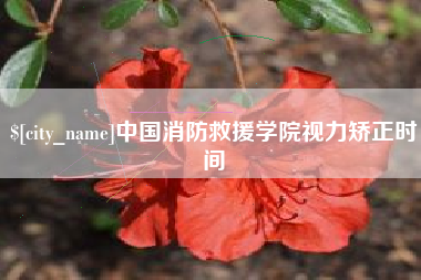 新野中国消防救援学院视力矫正时间
