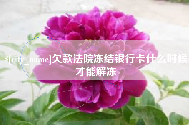 新野欠款法院冻结银行卡什么时候才能解冻