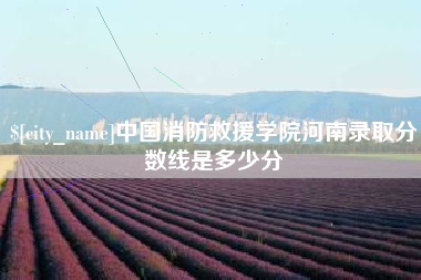 新野中国消防救援学院河南录取分数线是多少分