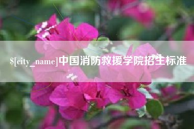 新野中国消防救援学院招生标准