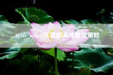 新野九宫格人才管理策略