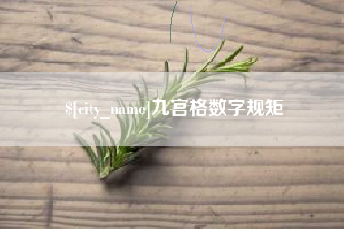新野九宫格数字规矩
